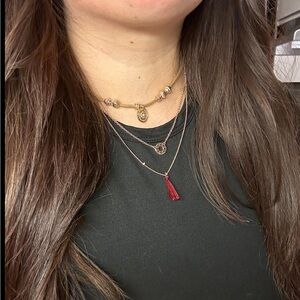 gold multi-chain choker
